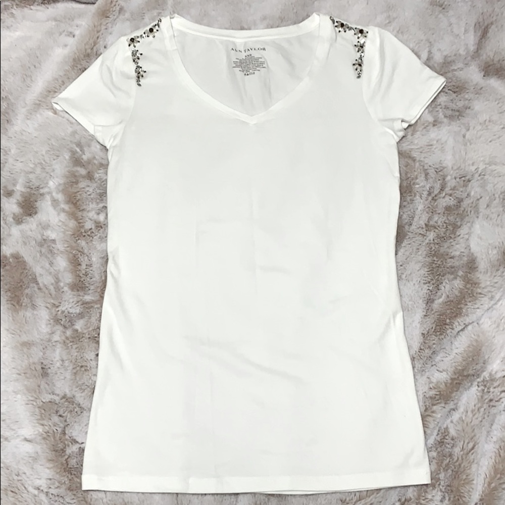 Ann Taylor embellished tee